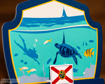 Biscayne National Park Badge 3D Metal Wall Art