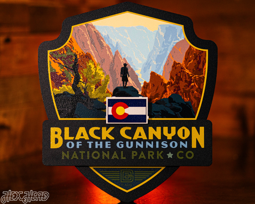 Black Canyon National Park Badge 3D Metal Wall Art