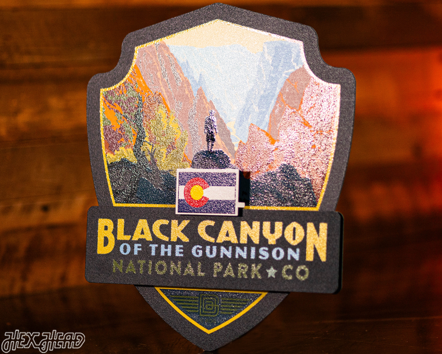Black Canyon National Park Badge 3D Metal Wall Art