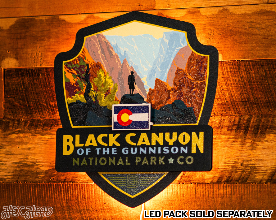 Black Canyon National Park Badge 3D Metal Wall Art
