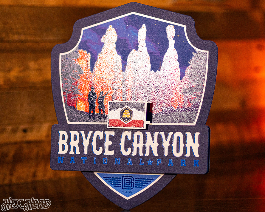 Bryce Canyon National Park Badge 3D Metal Wall Art