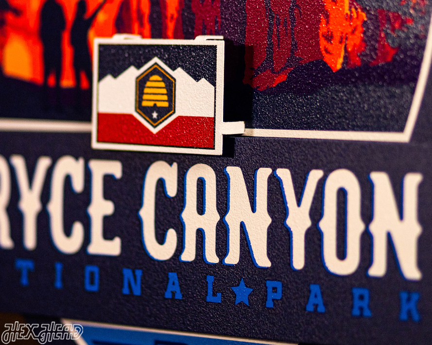 Bryce Canyon National Park Badge 3D Metal Wall Art