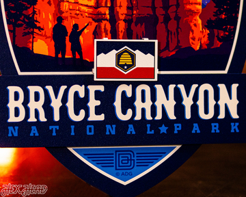 Bryce Canyon National Park Badge 3D Metal Wall Art