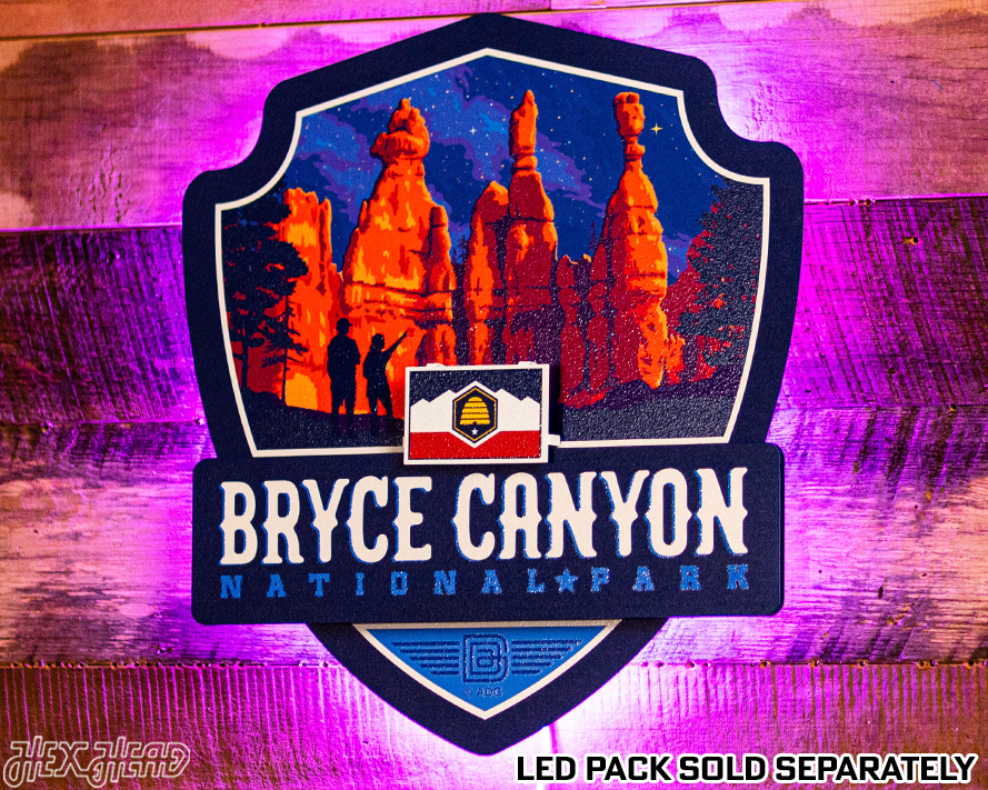 Bryce Canyon National Park Badge 3D Metal Wall Art