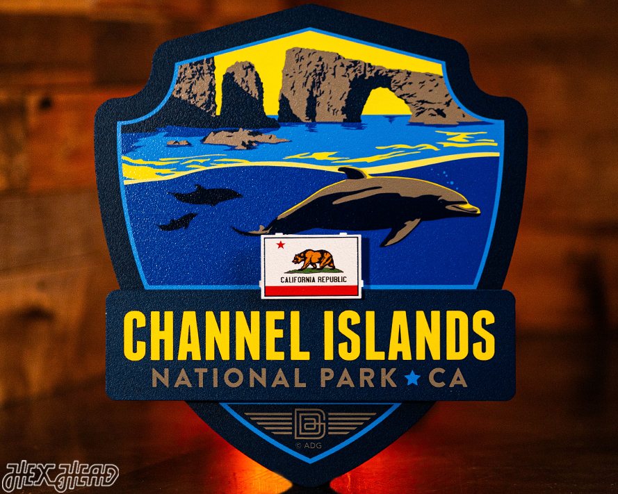 Channel Islands National Park Badge 3D Metal Wall Art