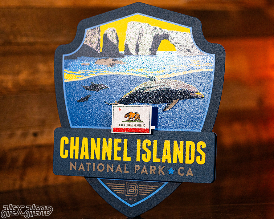Channel Islands National Park Badge 3D Metal Wall Art