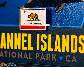 Channel Islands National Park Badge 3D Metal Wall Art