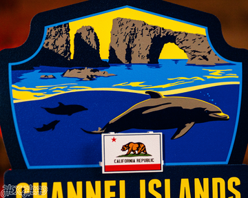 Channel Islands National Park Badge 3D Metal Wall Art