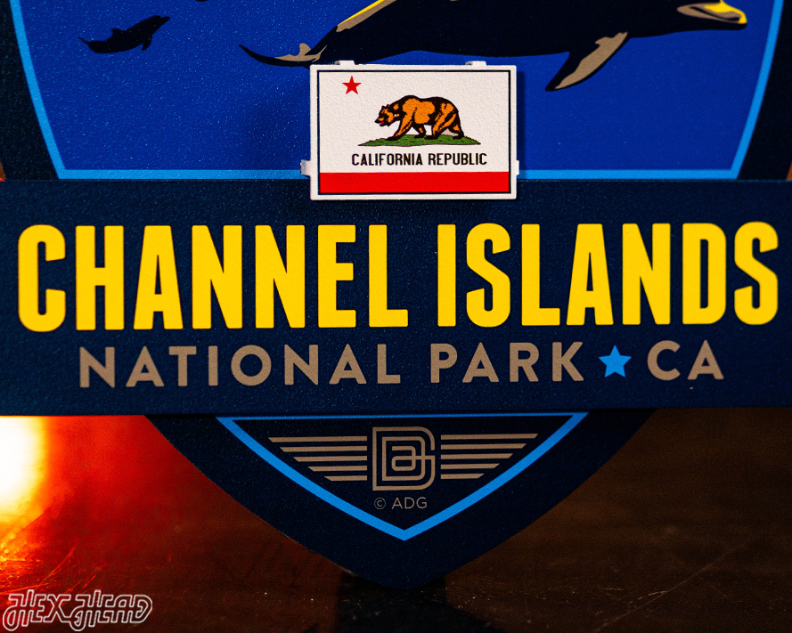 Channel Islands National Park Badge 3D Metal Wall Art