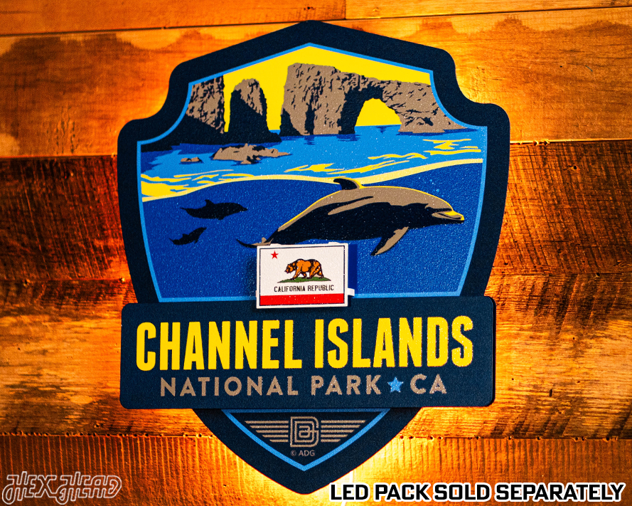 Channel Islands National Park Badge 3D Metal Wall Art