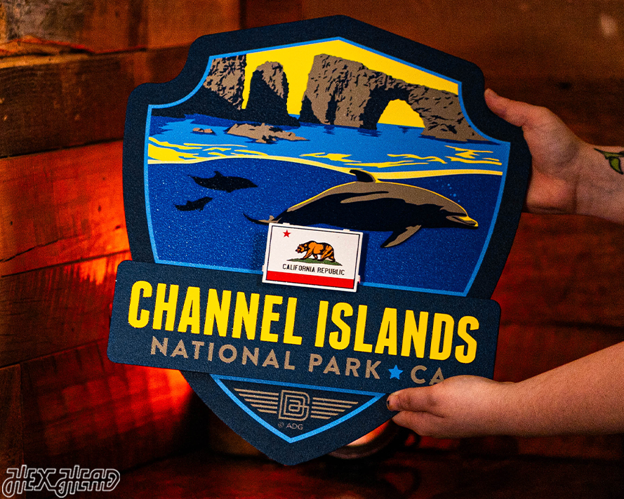 Channel Islands National Park Badge 3D Metal Wall Art