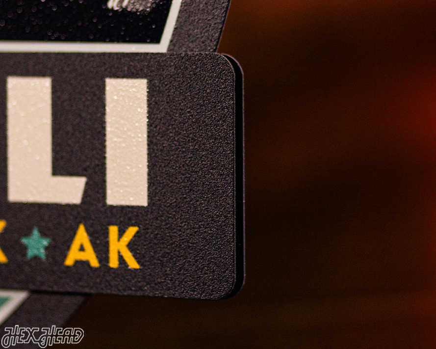 Denali National Park Badge 3D Metal Wall Art