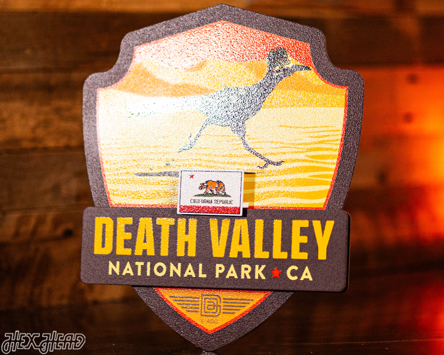 Death Valley National Park Badge 3D Metal Wall Art