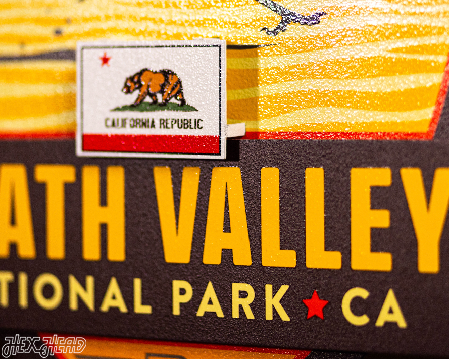 Death Valley National Park Badge 3D Metal Wall Art
