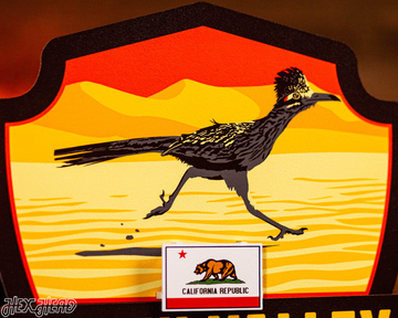 Death Valley National Park Badge 3D Metal Wall Art