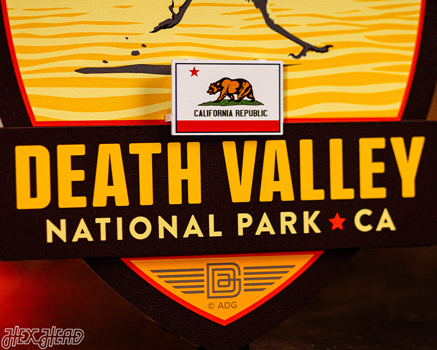 Death Valley National Park Badge 3D Metal Wall Art