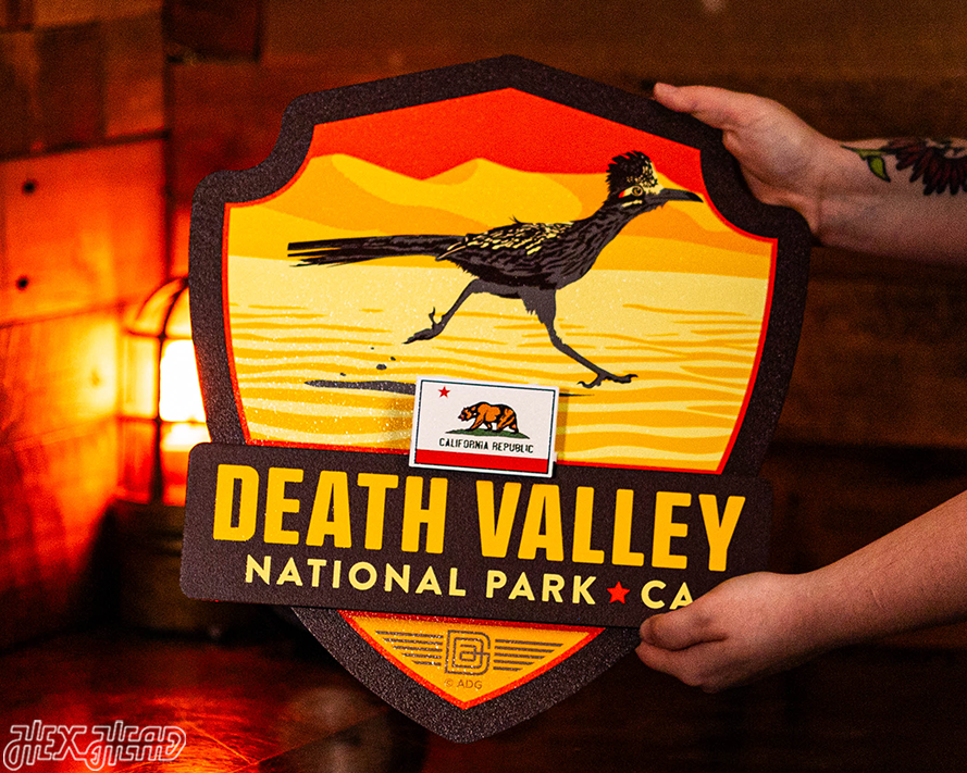 Death Valley National Park Badge 3D Metal Wall Art