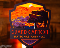 Grand Canyon National Park Badge 3D Metal Wall Art