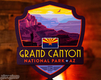 Grand Canyon National Park Badge 3D Metal Wall Art