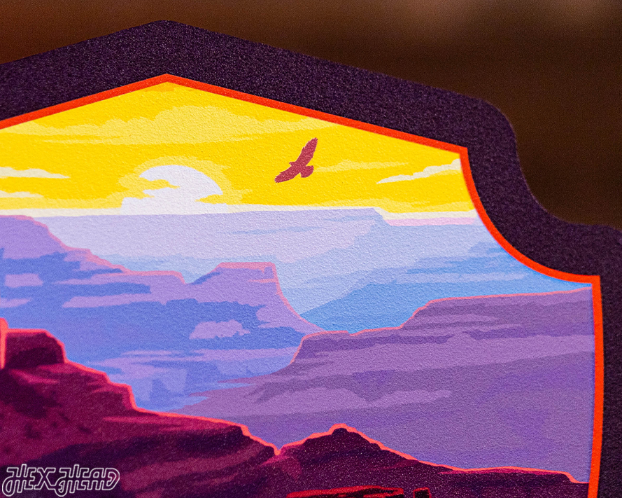 Grand Canyon National Park Badge 3D Metal Wall Art