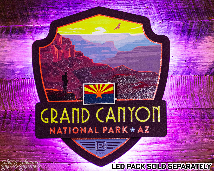 Grand Canyon National Park Badge 3D Metal Wall Art