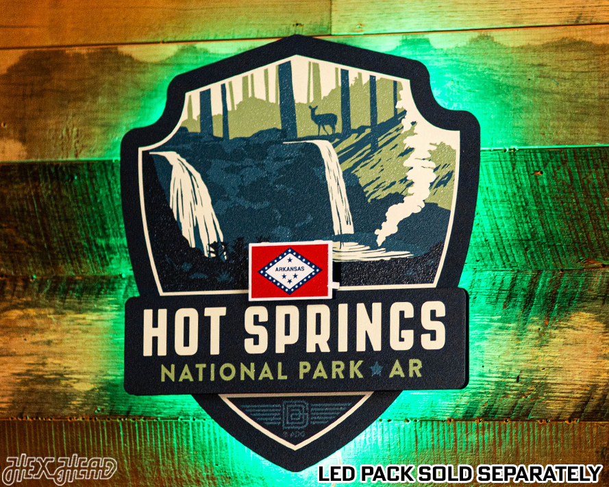 Hot Springs National Park Badge 3D Metal Wall Art