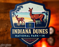 Indiana Dunes National Park Badge 3D Metal Wall Art