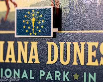 Indiana Dunes National Park Badge 3D Metal Wall Art