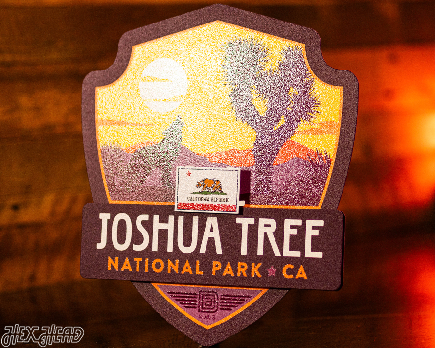Joshua Tree National Park Badge 3D Metal Wall Art