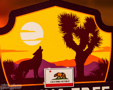 Joshua Tree National Park Badge 3D Metal Wall Art