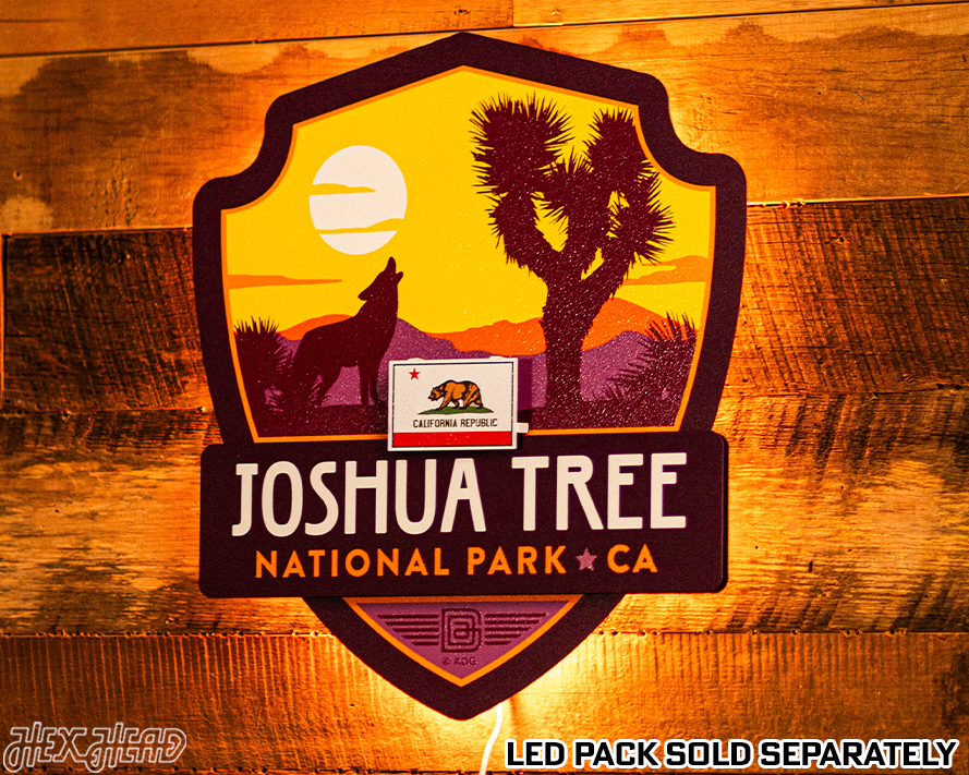Joshua Tree National Park Badge 3D Metal Wall Art
