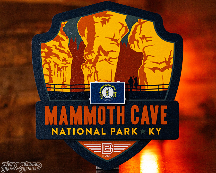 Mammoth Cave National Park Badge 3D Metal Wall Art