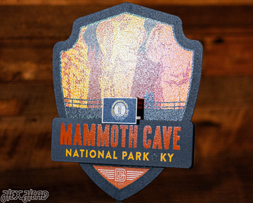 Mammoth Cave National Park Badge 3D Metal Wall Art