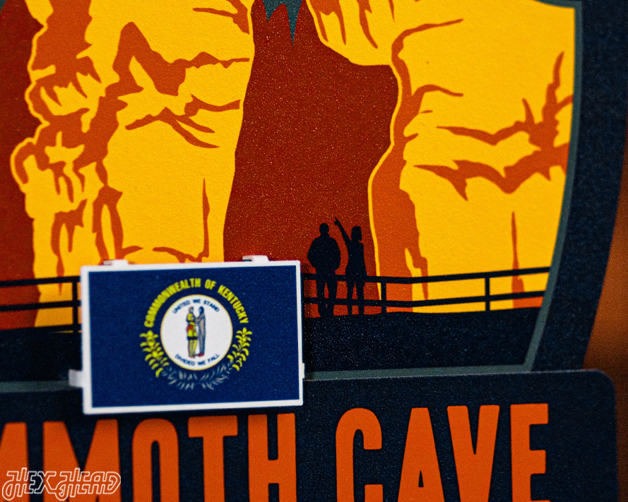 Mammoth Cave National Park Badge 3D Metal Wall Art