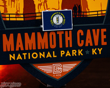 Mammoth Cave National Park Badge 3D Metal Wall Art