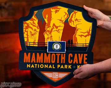 Mammoth Cave National Park Badge 3D Metal Wall Art