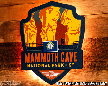 Mammoth Cave National Park Badge 3D Metal Wall Art