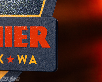 Mount Rainier National Park Badge 3D Metal Wall Art