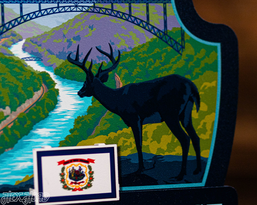 New River Gorge National Park Badge 3D Metal Wall Art