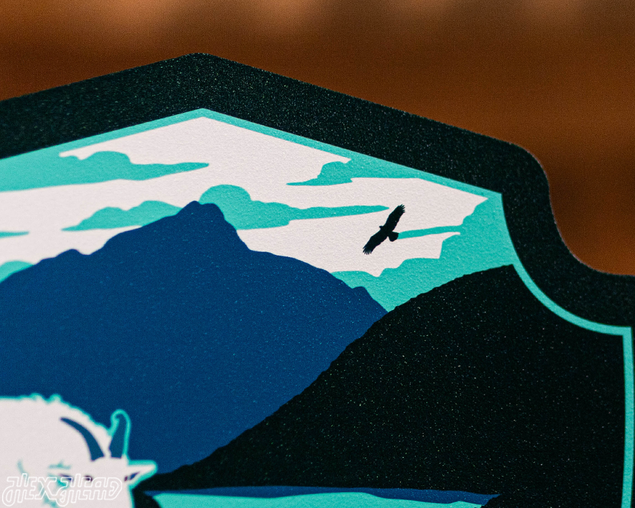 North Cascades National Park Badge 3D Metal Wall Art