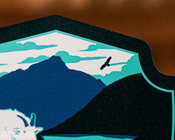 North Cascades National Park Badge 3D Metal Wall Art