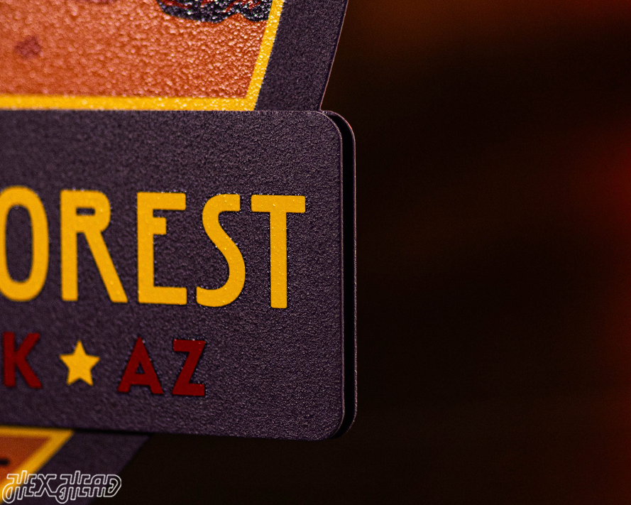 Petrified Forest National Park Badge 3D Metal Wall Art