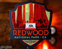 Redwood National Park Badge 3D Metal Wall Art