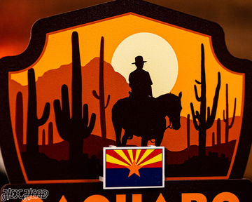 Saguaro National Park Badge 3D Metal Wall Art