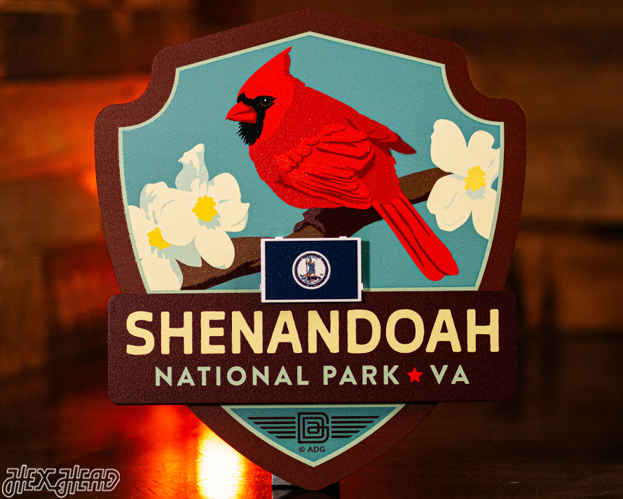 Shenandoah National Park Badge 3D Metal Wall Art
