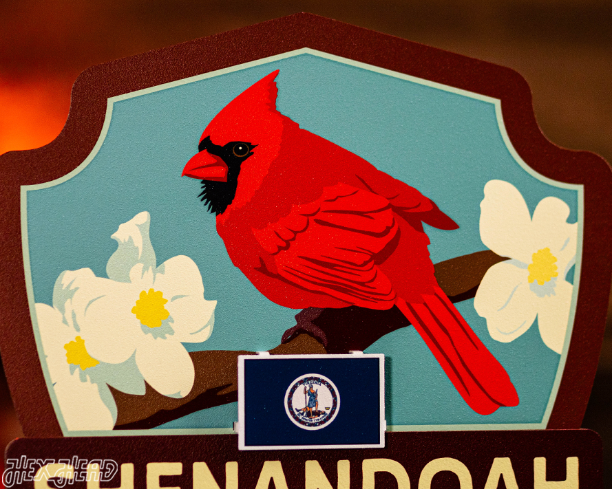 Shenandoah National Park Badge 3D Metal Wall Art