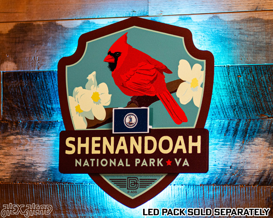Shenandoah National Park Badge 3D Metal Wall Art