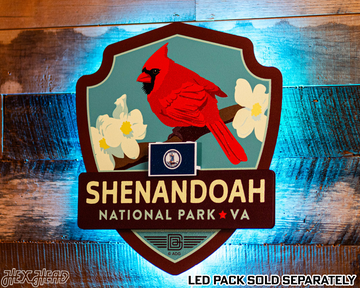 Shenandoah National Park Badge 3D Metal Wall Art