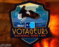 Voyageurs National Park Badge 3D Metal Wall Art