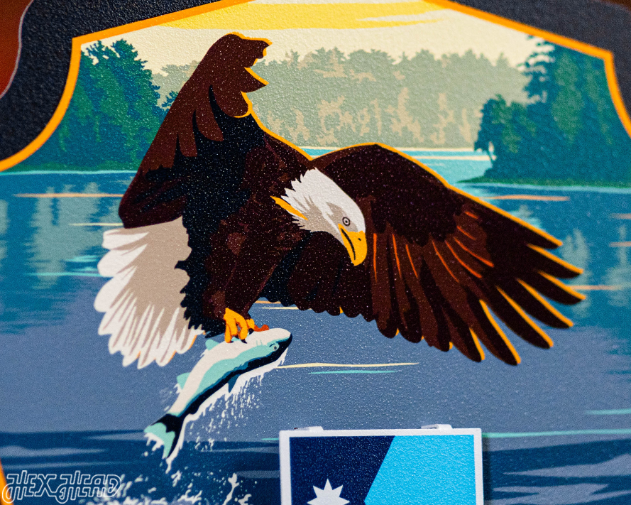 Voyageurs National Park Badge 3D Metal Wall Art